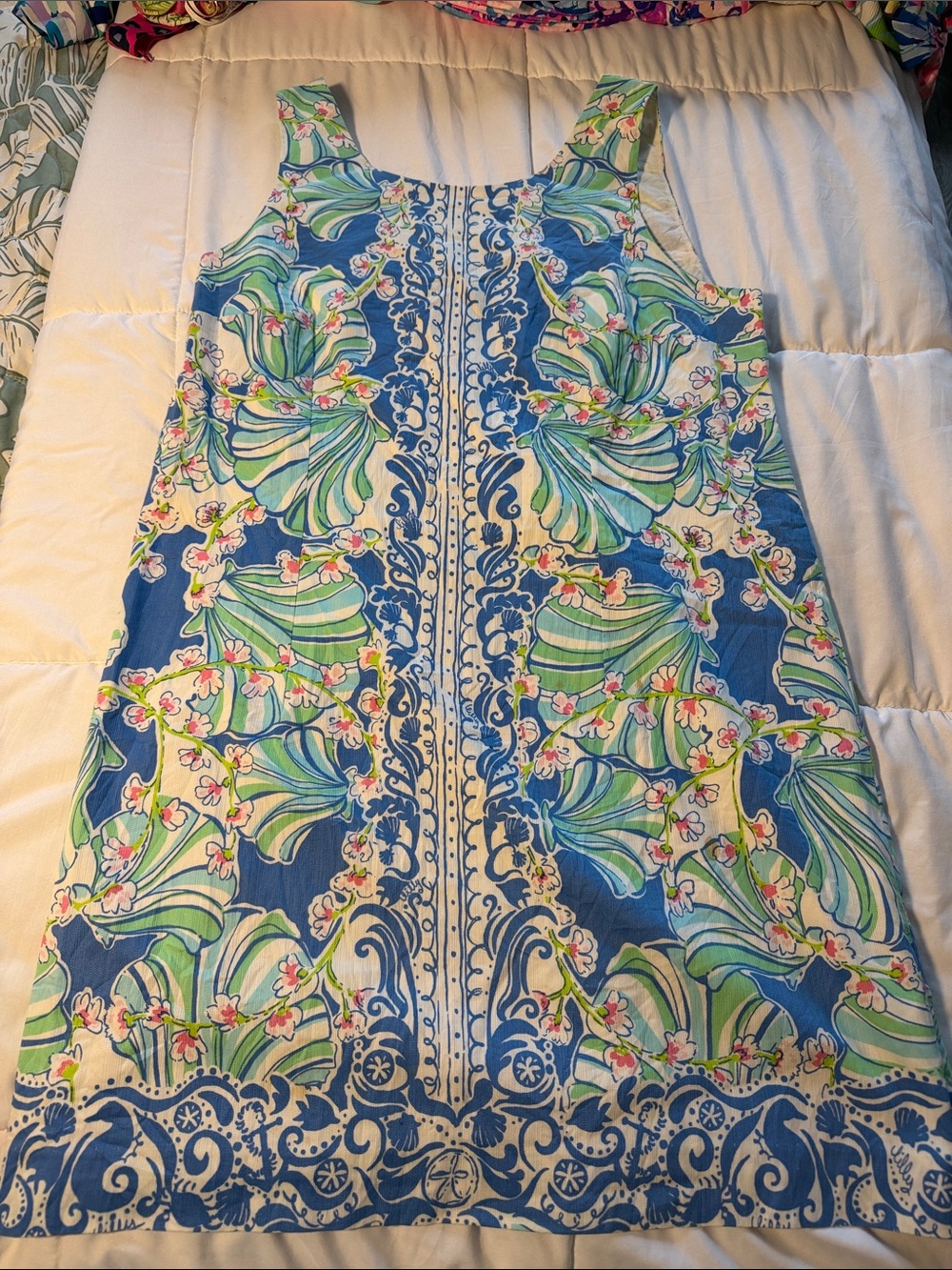 Lilly Pulitzer Blue, Green and Pink Floral Shift Dress